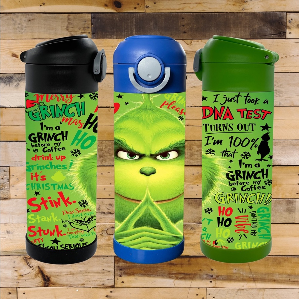 Grinch 12oz Flip Top Kids Bottle